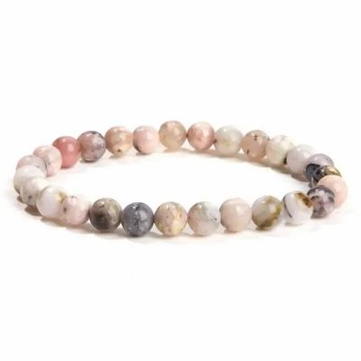 Bracelets - 6mm pearls Pink Opal bracelet - ARABESK
