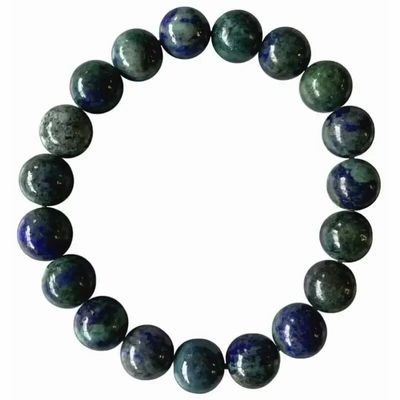 Bracelets - Azurite & Malaquite pearls bracelet 10mm - ARABESK
