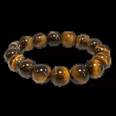 Bracelets - Tiger eye 12mm A pearls bracelet - ARABESK