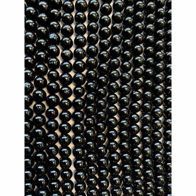 Jewelry - A black tourmaline beads 6.5mm on 40cm wire - ARABESK
