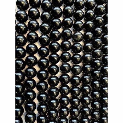 Jewelry - Black Obsidian A 10mm pearls on string - ARABESK