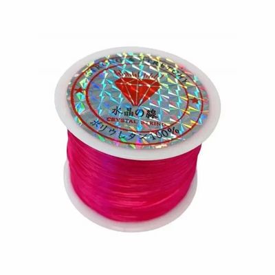 Bijoux - Fil élastique plat Rose 50m - ARABESK
