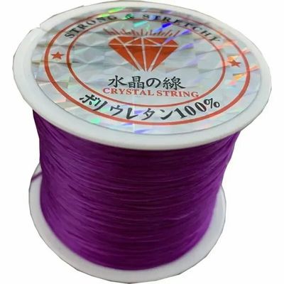 Bijoux - Fil élastique plat Mauve 50m - ARABESK