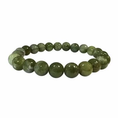 Bracelets - Jade Nephrite A 8mm pearls bracelet - ARABESK