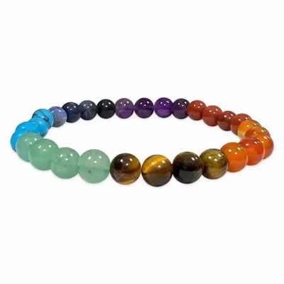 Bracelets - Bracelet 7 chakras perles 6mm - ARABESK