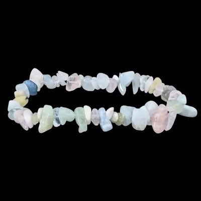 Bracelets - Bracelet Béryls Aigue marine & Morganite A chips 18cm - ARABESK