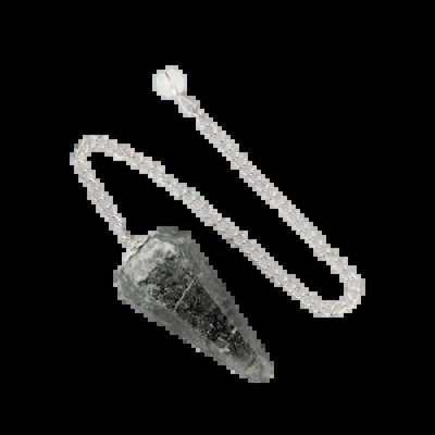 Jewelry - Conical pendulum in Moss Agate 6 faces - ARABESK
