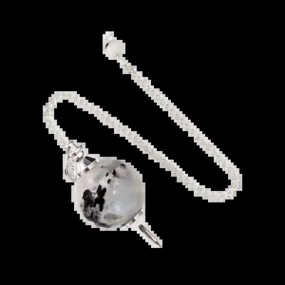 Jewelry - Pendulum Sphere White Moonstone Peristerite 4cm - ARABESK