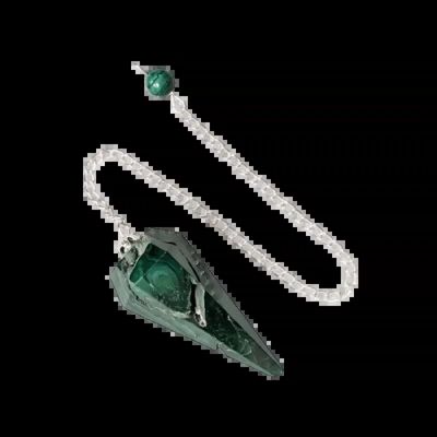 Jewelry - Malachite conical pendulum 6 faces - ARABESK