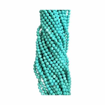 Bijoux - Turquénite Howlite naturelle teintée A perles 8mm sur fil 40cm - ARABESK