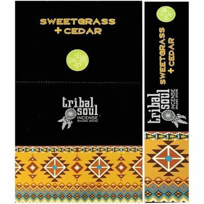 Scents - Sweetgrass & Cedar masala Tribal Soul incense 15g - ARABESK