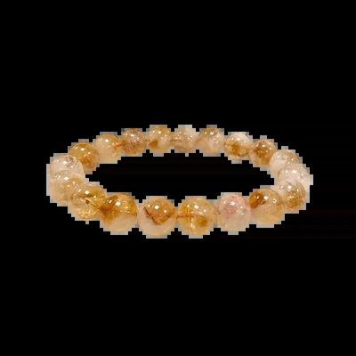 Bracelets - Bracelet Citrine chauffée perles 10mm - ARABESK