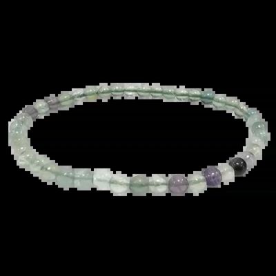 Bracelets - Multicolor Fluorite bracelet beads 4-5mm - ARABESK