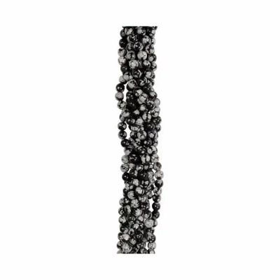 Jewelry - Obsidian snowflake 8mm pearls on string - ARABESK