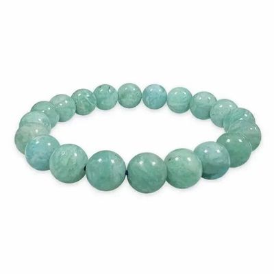 Bracelets - 10mm Peru pearls Amazonite A bracelet - ARABESK