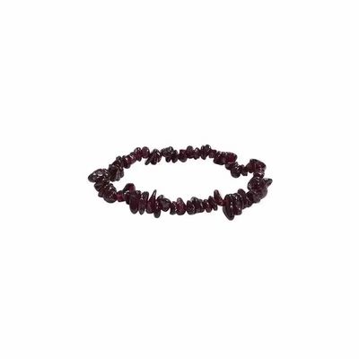 Bracelets - Red Garnet A chips bracelet 18cm - ARABESK