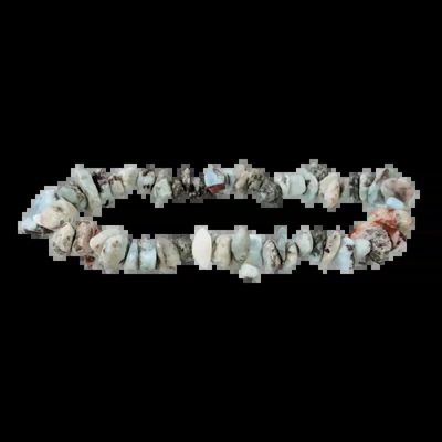 Bracelets - Bracelet Larimar chips 18cm - ARABESK