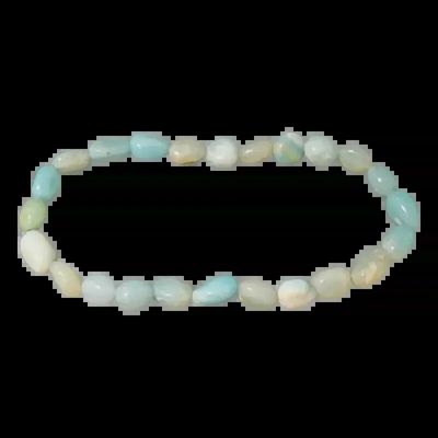 Bracelets - Peruvian Amazonite Bracelet A rolled stones - ARABESK