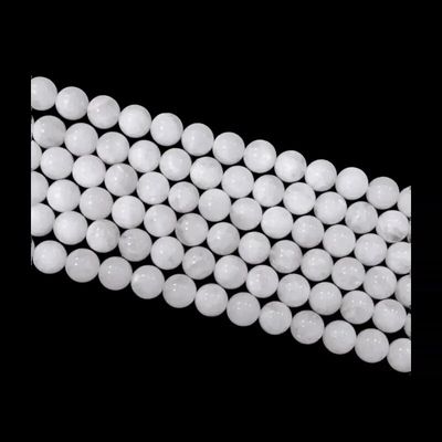 Bijoux - Pierre de Lune blanche  Péristérite AA perles 10mm sur fil 40cm - ARABESK