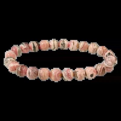 Bracelets - Argentine Rhodochrosite bracelet A 7.5-8.5mm beads - ARABESK