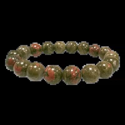 Bracelets - Unakite 10mm pearls bracelet - ARABESK