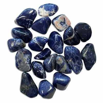 Jewelry - Sodalite Namibia Orange AA tumbled stones 250g - ARABESK