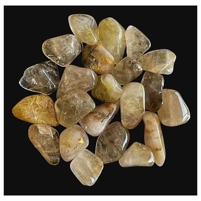 Jewelry - Rutile Rock Crystal A tumbled stones Brazil 250g - ARABESK