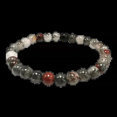 Bracelets - Bracelet Jaspe héliotrope Bloodstone perles 6-7mm - ARABESK