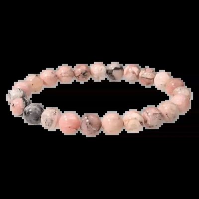 Bracelets - Pink Opal Bracelet beads 8-9mm - ARABESK
