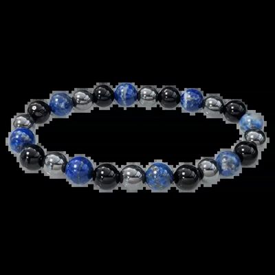 Bracelets - Bracelet Lapis Lazuli Hematite Onyx A beads 8mm - ARABESK