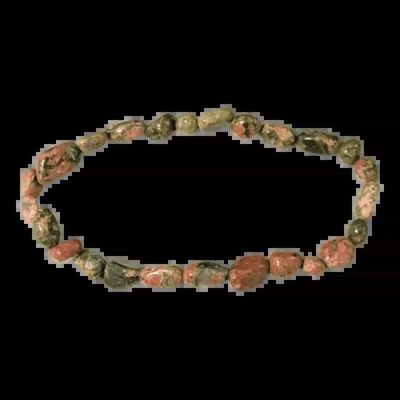 Bracelets - Bracelet Unakite A pierres roulées - ARABESK