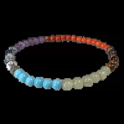 Bracelets - 7 chakra bracelet pearls 4mm - ARABESK
