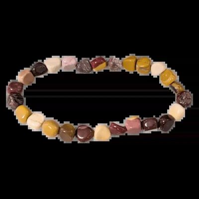 Bracelets - Jaspe Mokaite A tumbled stones bracelet - ARABESK