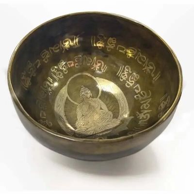 Tasses et mugs - Bol chantant tibétain avec gravures - Buddha - 14cm - ARABESK