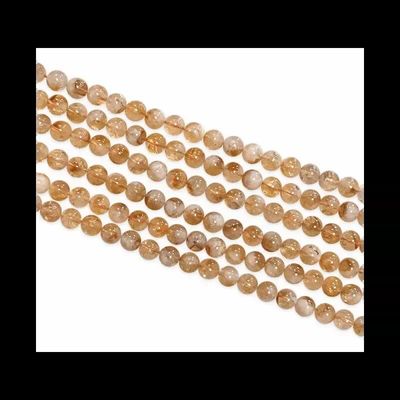 Bijoux - Citrine Chauffée A perles 6-7mm sur fil 40cm - ARABESK