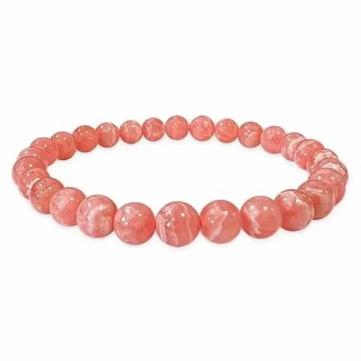Bracelets - Bracelet Rhodochrosite Argentine AAA perles 6-7mm - ARABESK