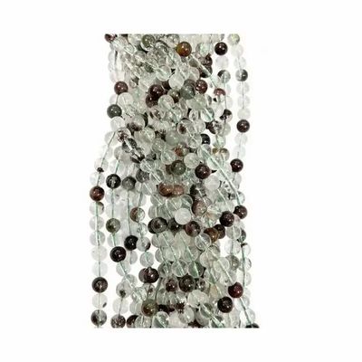 Jewelry - Quartz Chlorite Lodolite A beads 8mm on 40cm wire - ARABESK