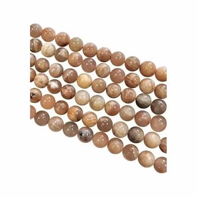 Jewelry - Moon stone Adular multicolor 8mm pearls on string - ARABESK