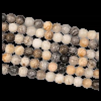Bijoux - Agate Plume perles 6mm sur fil 40cm - ARABESK