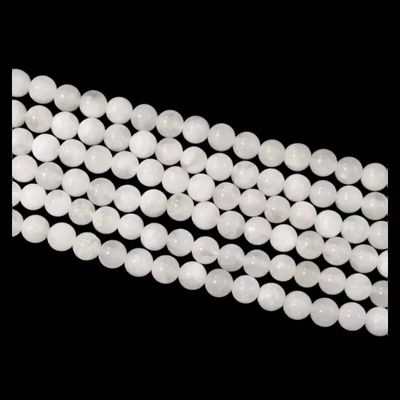 Bijoux - Pierre de Lune blanche Péristérite A perles 6mm sur fil 40cm - ARABESK