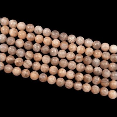 Bijoux - Pierre de Lune Noire AA perles 8mm sur fil 40cm - ARABESK