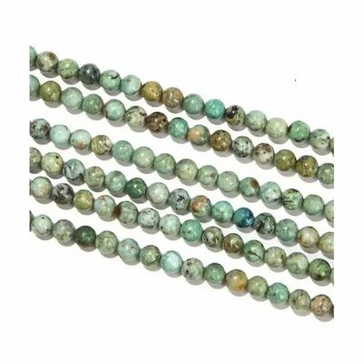 Bijoux - Chrysocolle A perles 6-7mm sur fil 40cm - ARABESK
