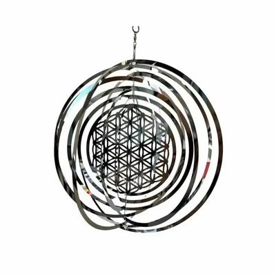 Decorative objects - Wind chime 3D steel flower of life 30cm - ARABESK