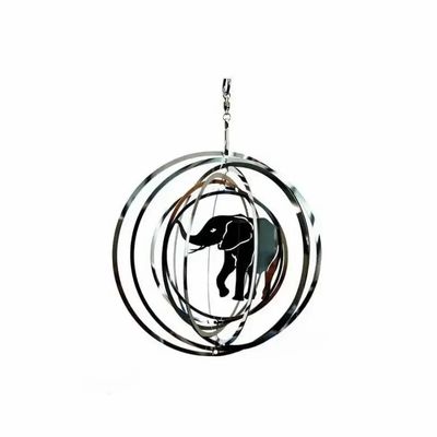 Objets de décoration - Carillon éolien 3D acier éléphant 15cm - ARABESK
