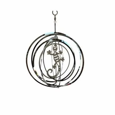 Objets de décoration - Carillon éolien 3D acier Gecko 15cm - ARABESK