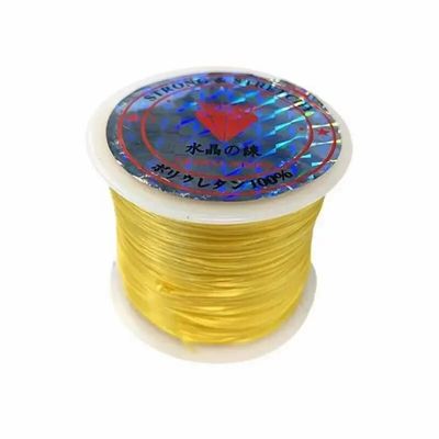 Bijoux - Fil élastique plat Jaune 50m - ARABESK
