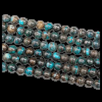 Bijoux - Chrysocolle du Congo AA perles 8mm sur fil 40cm - ARABESK