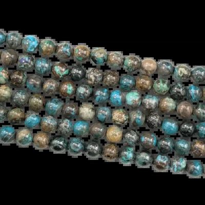 Bijoux - Chrysocolle du Congo AA perles 6mm sur fil 40cm - ARABESK