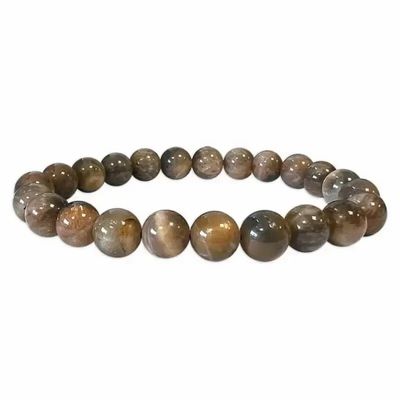 Bracelets - Pierre de Lune Noire Mix AA perles 8mm - ARABESK
