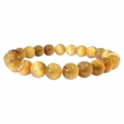 Bracelets - Oeil de tigre Doré AA perles 8mm - ARABESK